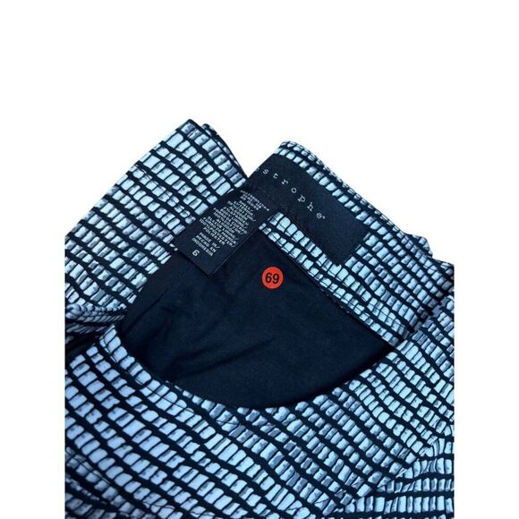 Womens Black & White Checkered Houndstooth Pleated Blouse sz 6 - Picture 8 of 8